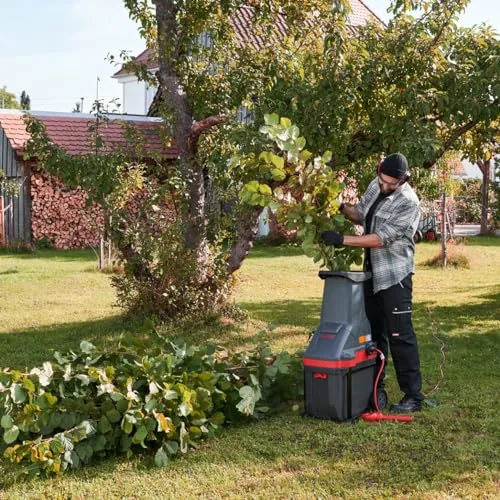AL-KO ▫️ Triturador Easy Crush MH 2810, potência do motor de 2800 W, espessura máxima dos ramos de 40 mm, câmara de 48 litros, triturador potente com lâminas, funil grande, inclui tampa 5