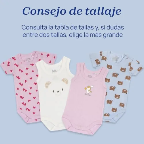 Chicco ▫️ Body para recém-nascidos, Conjunto de 4 bodies sem mangas em 100% algodão com abertura prática, Roupa para bebés meninos e meninas dos 0 aos 3 meses, Ideias para presentes de nascimento 6