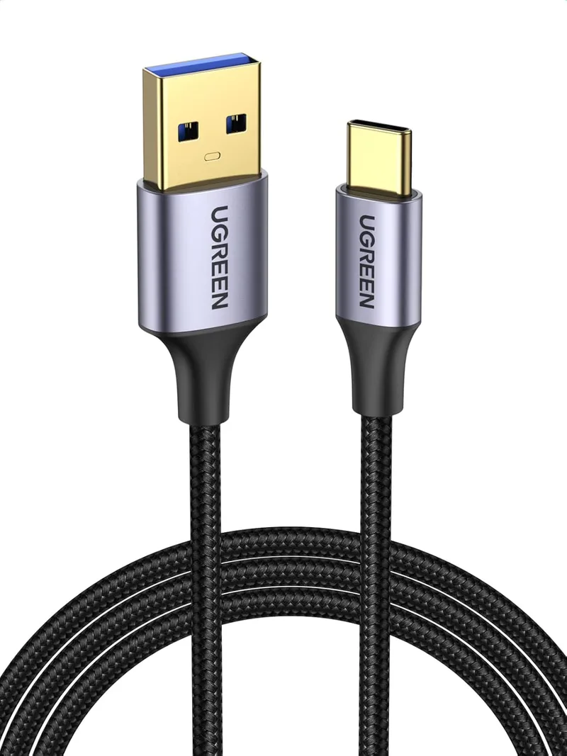 UGREEN ▫️ Cabo USB-C USB 3.0 5 Gbps 3 A Carregamento Rápido Trançado em Nylon (1 m)