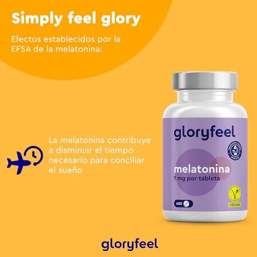 Gloryfeel ▫️ Melatonina 400 Comprimidos (+1 ano), Doses elevadas, Para dormir bem 3