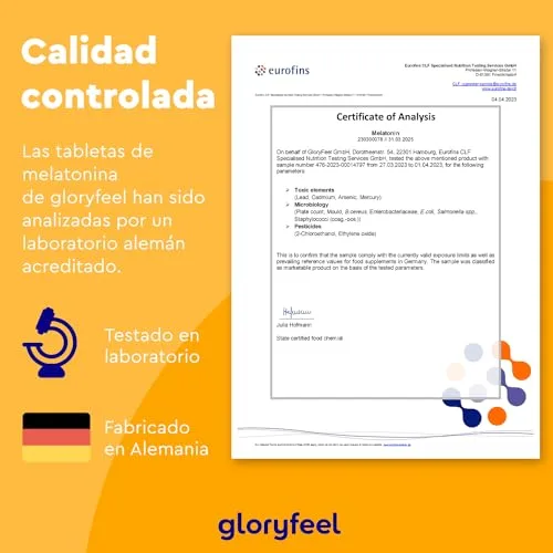 Gloryfeel ▫️ Melatonina 400 Comprimidos (+1 ano), Doses elevadas, Para dormir bem 4