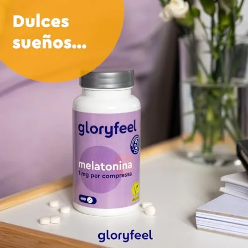 Gloryfeel ▫️ Melatonina 400 Comprimidos (+1 ano), Doses elevadas, Para dormir bem 7
