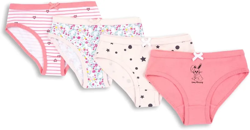 Chicco ▫️ Conjunto de cuecas para menina, Cuecas de algodão, Roupa interior para menina, Concebido em Itália
