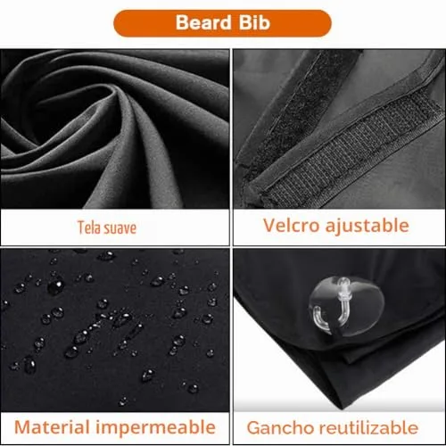 xiaocai ▫️ Avental masculino para barba, barbear, impermeável, não pegajoso 5