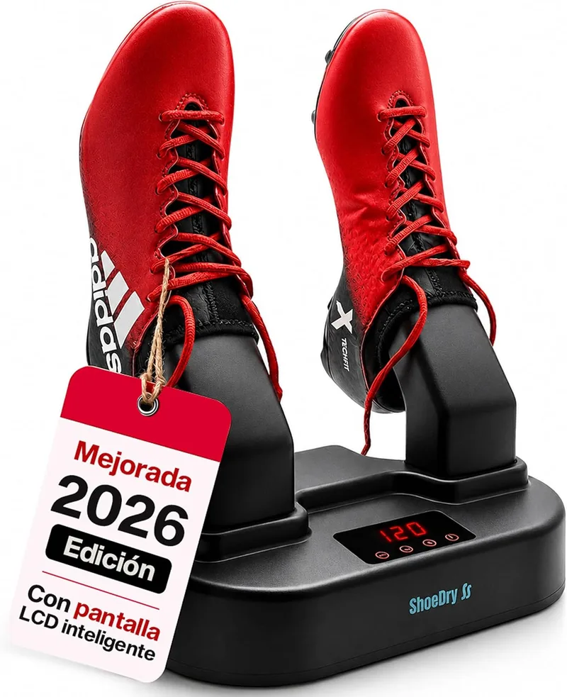 ShoeDry ▫️ Secador Elétrico de Sapatos, Tecnologia ION, CE | Seca em 2 horas, Protege couro e camurça, botas de esqui, luvas, capacetes, 100 W Classe A+