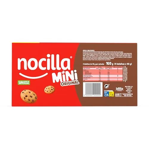 Nocilla ▫️ Mini Cookies, Original, Mini-bolachas com gotas de chocolate, recheadas com Original, sem óleo de palma - 160 g () 2