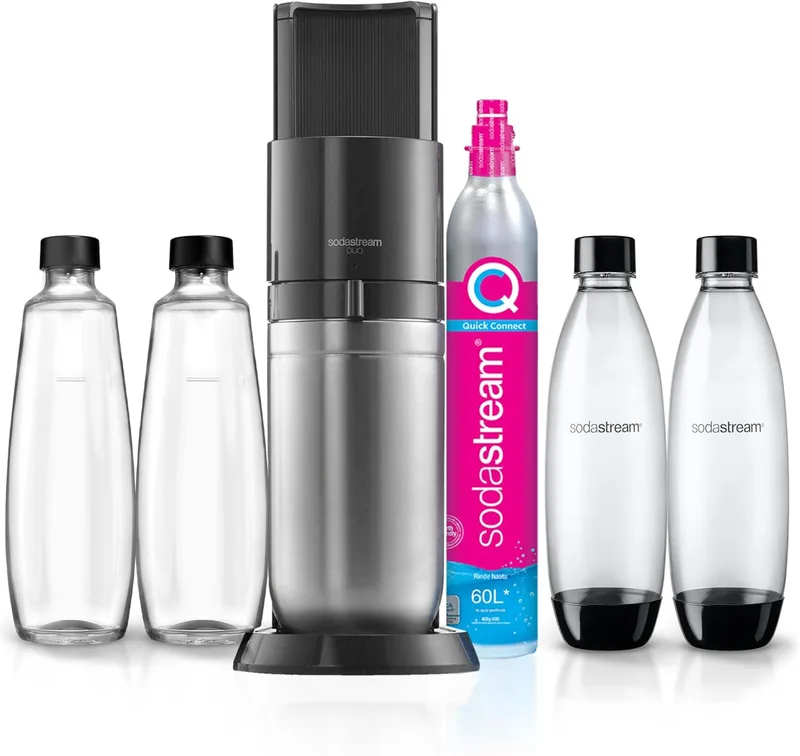 sodastream ▫️ Duo – Máquina para preparar água com gás e as suas bebidas favoritas, preta