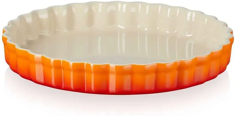 LE CREUSET ▫️ Forma para tartes em cerâmica de grés, 24 cm, 1,14 L, Volcanico, 71120240900001