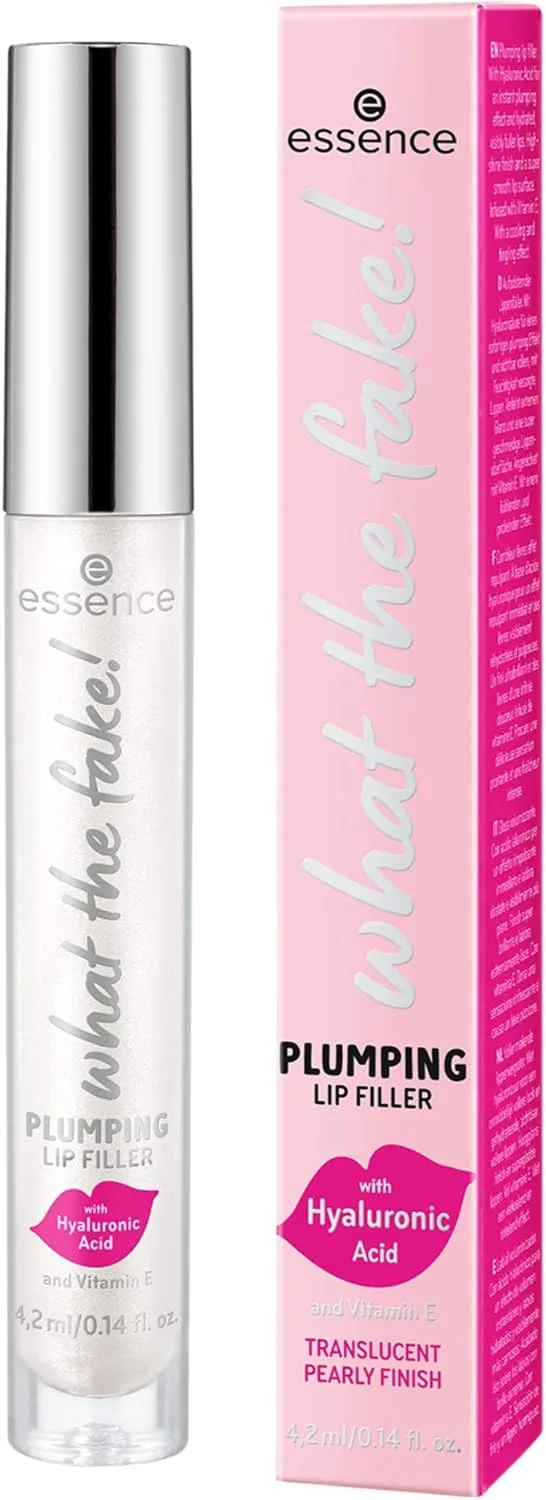 Essence Cosmetics ▫️ essence what the fake! PLUMPING LIP FILLER volumizador labial, hidratante/umectante, suavizante, com vitaminas, brilhante, luminoso (4,2 ml)