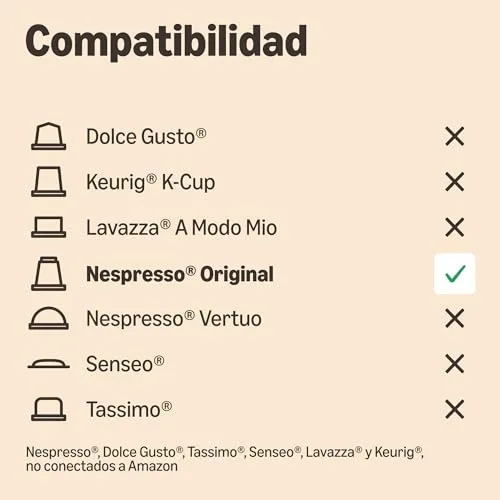 by Amazon ▫️ da Amazon: Cápsulas de café «Lungo Intenso» em plástico, compatíveis com Nespresso, torra média, 100 unidades (2 embalagens de 50), certificadas pela Rainforest Alliance 5