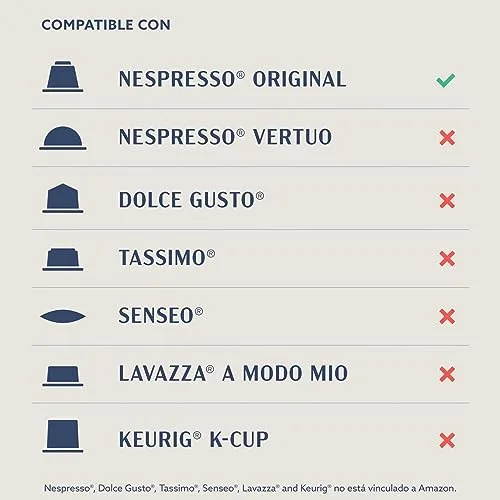 by Amazon ▫️ da Amazon: Pacote Misto Padrão de Cápsulas de Café Expresso em Plástico Compatíveis com Nespresso, Torra Média, 80 unidades (4 embalagens de 20), Certificadas pela Rainforest Alliance 7