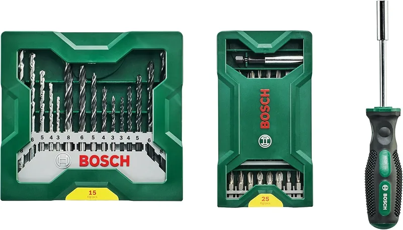 Acessórios Bosch Mini X-Lin 2607017655 - Conjunto de chaves de fendas (41 peças, inclui chave de fendas)