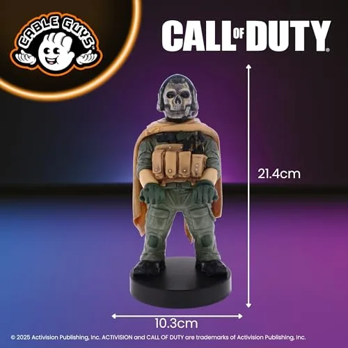 Cableguys ▫️ Call of Duty Ghost Warzone Suporte para Comando e Telemóvel - Figuras, Suporte para telemóvel e comando, compatível com Xbox, PlayStation e a maioria dos comandos padrão, Acessórios para secretária de jogos 6