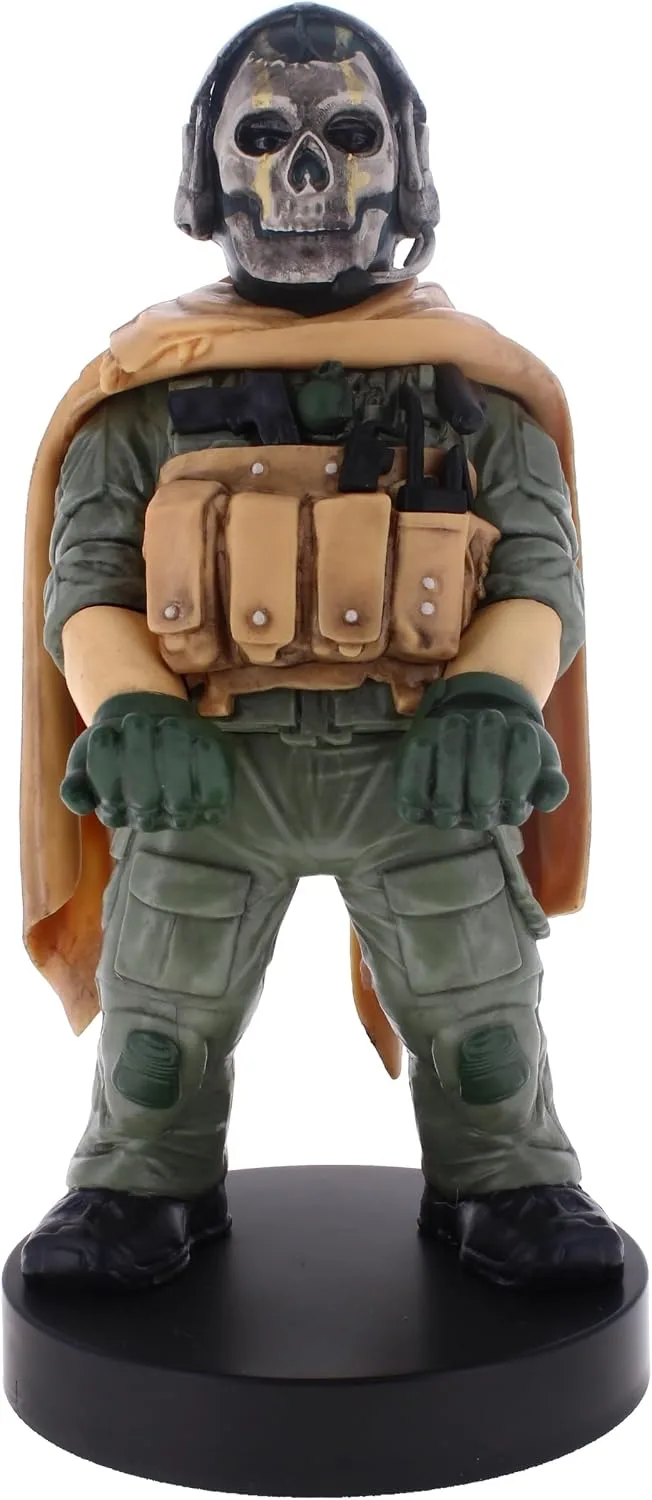 Cableguys ▫️ Call of Duty Ghost Warzone Suporte para Comando e Telemóvel - Figuras, Suporte para telemóvel e comando, compatível com Xbox, PlayStation e a maioria dos comandos padrão, Acessórios para secretária de jogos