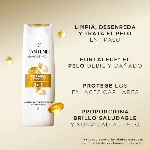 Pantene ▫️ Pro-V Repara e Protege Champô 3 em 1 para Cabelo Danificado, 6x300 ml 4