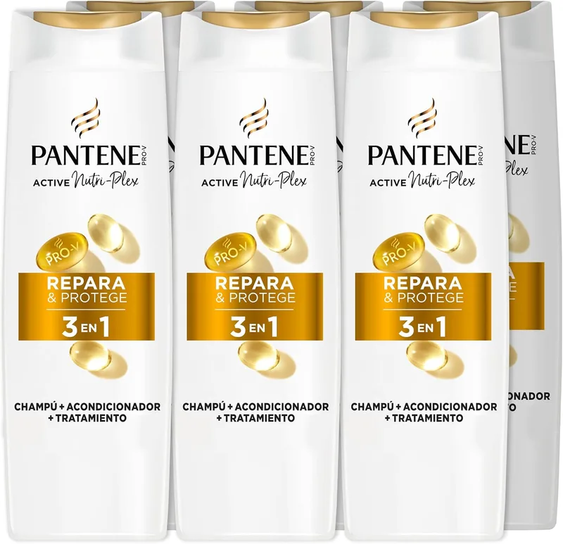 Pantene ▫️ Pro-V Repara e Protege Champô 3 em 1 para Cabelo Danificado, 6x300 ml