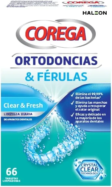 Corega ▫️ Pastilhas de limpeza para aparelhos dentários, placas de proteção e ortodontia
