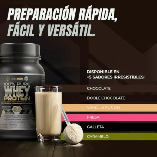 Healthy FUSION ▫️ Whey Protein | Proteína pura com colagénio, magnésio e vitamina B6 | 43 g de proteína + 9 g de BCAA | Melhora os teus treinos, aumenta a massa muscular e fortalece as articulações | 1 kg 5