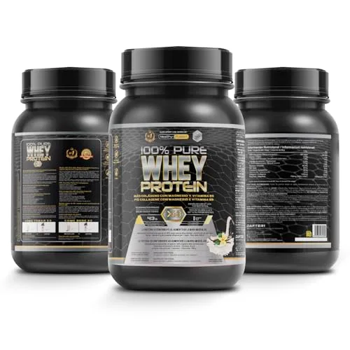 Healthy FUSION ▫️ Whey Protein | Proteína pura com colagénio, magnésio e vitamina B6 | 43 g de proteína + 9 g de BCAA | Melhora os teus treinos, aumenta a massa muscular e fortalece as articulações | 1 kg 6