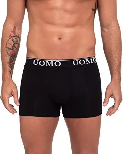 Channo ▫️ Boxers básicos de algodão, justos, de cor lisa, confortáveis e suaves. Conjunto de 6 boxers. Coleção UOMO 2