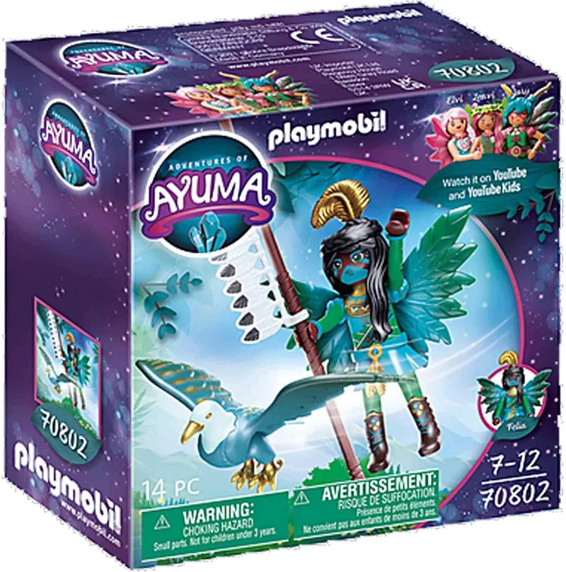 PLAYMOBIL ▫️ Adventures of Ayuma 70802 Fada Cavaleira com Animal da Alma e Acessórios, A partir dos 7 anos