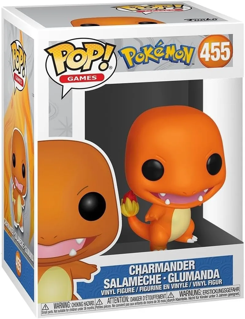 Funko ▫️ Jogos Pop!: Pokémon - Charmander - Figura de vinil colecionável - Ideia para presente - Mercadoria oficial - Brinquedos para crianças e adultos - Fãs de videojogos - Bonecas coleccionáveis