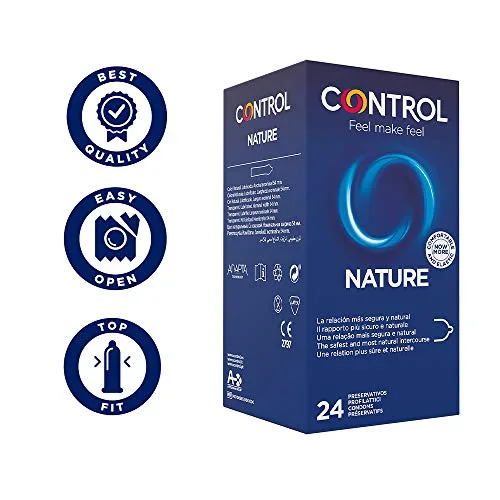 CONTROL ▫️ Natural, Conjunto de preservativos Nature e Gel de Massagem Wild 3 em 1, 99,4% de ingredientes naturais - 24 preservativos 2