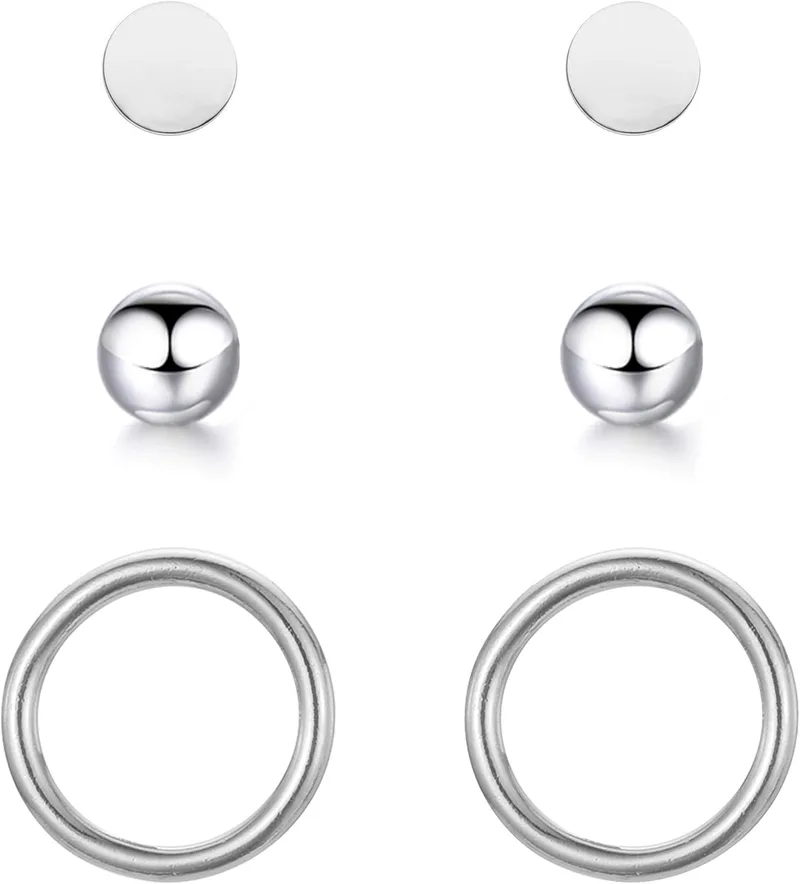 BONNYBIRD ▫️ Brincos de aço cirúrgico ® para mulher - Brincos hipoalergénicos e à prova de água em prata, ouro e ouro rosa