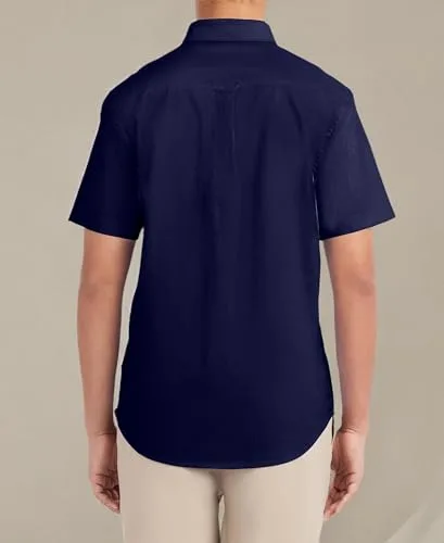 Nautica ▫️ Camisa de manga curta Uniform Performance Oxford com botões, para homem 2