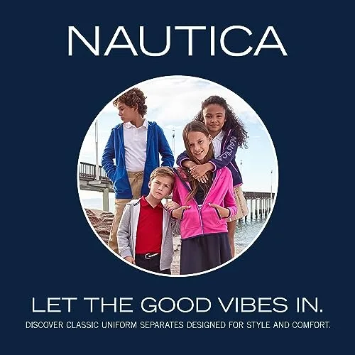 Nautica ▫️ Camisa de manga curta Uniform Performance Oxford com botões, para homem 4