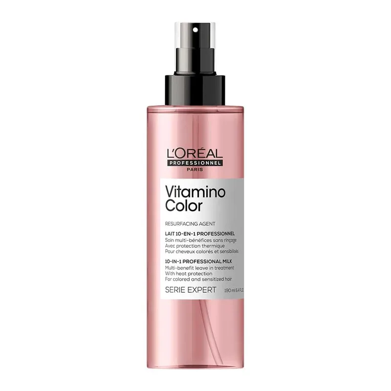 L'Oréal Professionnel Paris ▫️ L'Oréal Professionnel Serie Expert Vitamino Color Spray Profissional 10 em 1 com Resveratrol, Perfeicionador da Cor para Cabelo Pintado, Proteção Térmica e Anti-quebra, Sem Enxaguamento, 190 ml