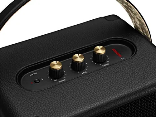 Marshall ▫️ Tufton – Altifalante portátil para festas com Bluetooth, para utilização no exterior, resistente à água (IPX2), preto e latão 3