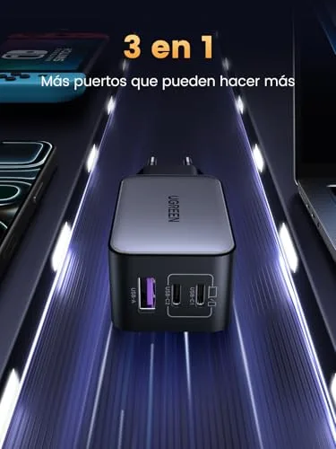 UGREEN ▫️ Nexode 65 W Carregador USB-C com carregamento rápido e várias portas (cinzento) 3