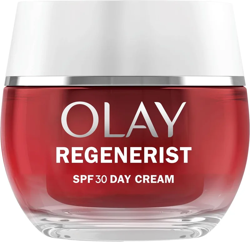 Olay ▫️ Regenerist Creme Facial de Dia Antirrugas FPS 30, 50 ml | Com niacinamida e peptídeos, ajuda a hidratar, reafirmar e melhorar o aspeto das linhas e rugas
