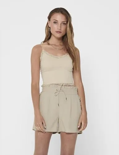 ONLY ▫️ Top curto sem costuras com renda Onlvicky Noos Top curto sem costuras com renda Onlvicky Noos para mulher 2