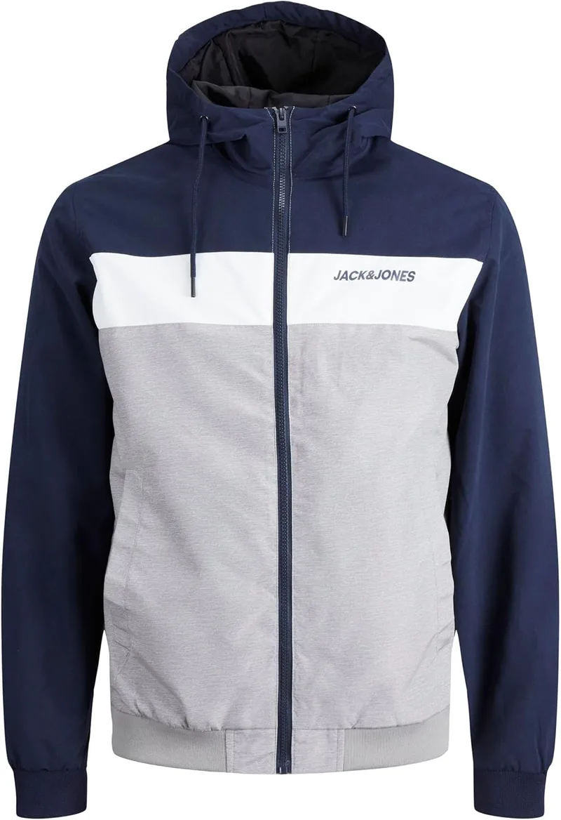 JACK & JONES ▫️ Casaco Bomber com Capuz Jjerush Blocking para Homem