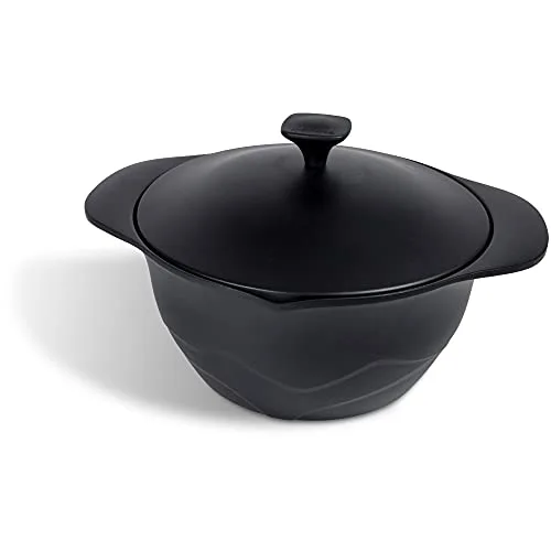 Moneta ▫️ Panela Lirica com 2 pegas e tampa, revestimento exterior preto acetinado antiaderente e resistente a riscos, adequada para todos os tipos de fogões, lavável na máquina de lavar louça, 24 cm 7