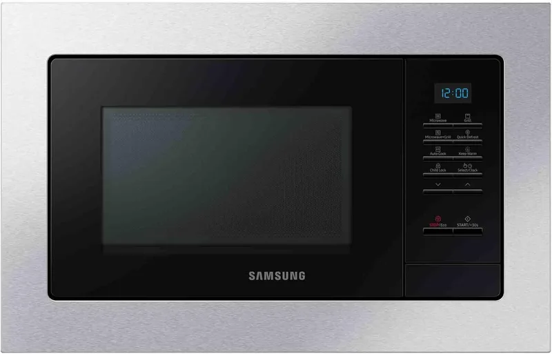 Samsung ▫️ MG23A7013CT/EC Micro-ondas de encastrar com grelha, 23 L, potência de 800 W.