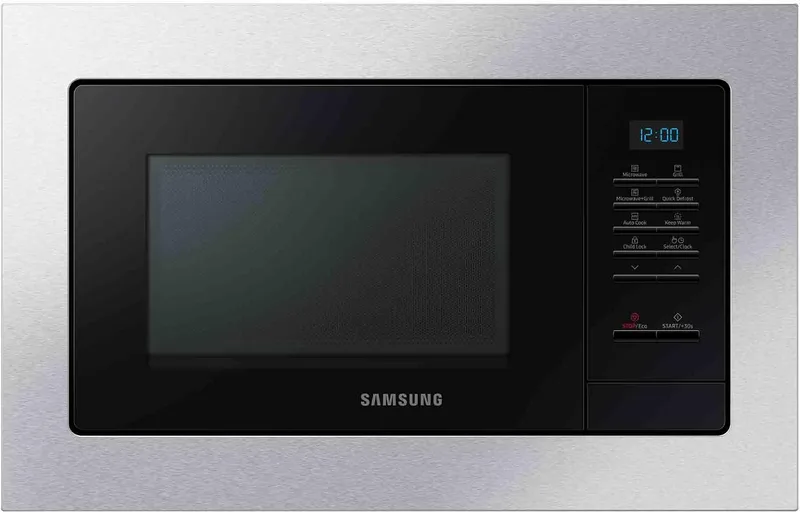 Samsung ▫️ MG23A7013CT/EC Micro-ondas de encastrar com grelhador, 23 L, potência de 800 W.