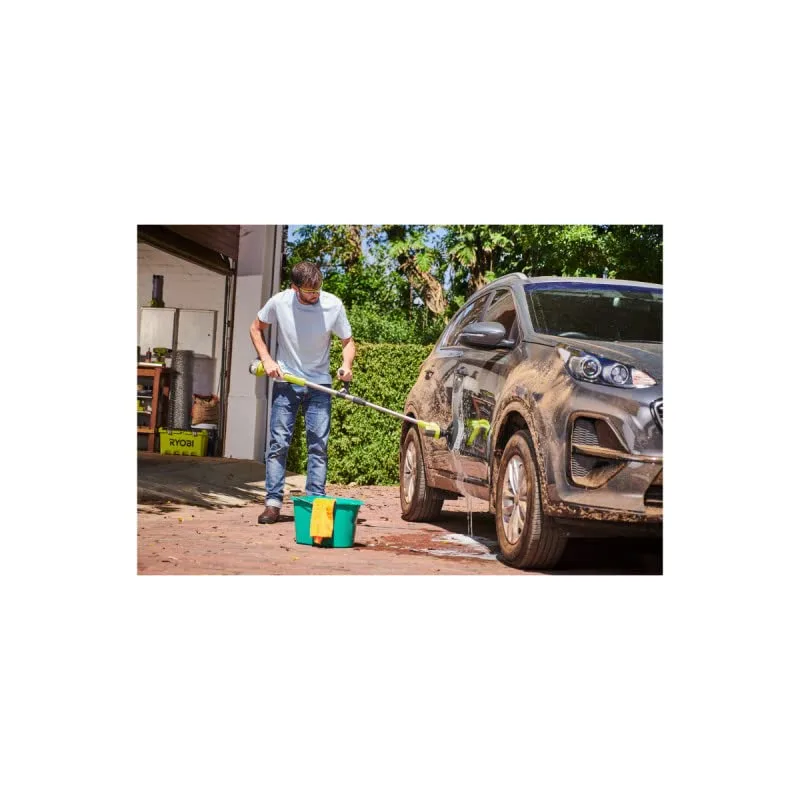 Ryobi ▫️ Escova rotativa 18 V One+ com haste telescópica (1 m - 1,4 m) - Ø 15 cm - Velocidade 210 rpm - Limpeza de mobiliário de jardim, paredes e portas de garagem - sem bateria nem carregador - R18TPS-0 2