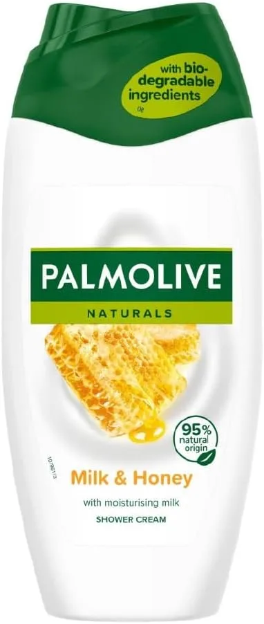 Palmolive ▫️ Gel de banho Naturals Mel & Leite 6 x 250 ml – Gel de banho com extratos de mel e leite