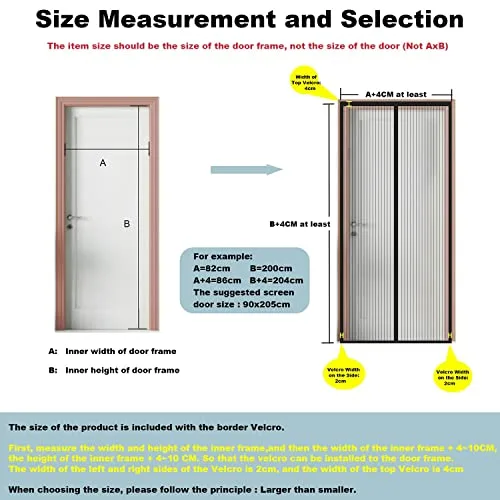 WENT ▫️ Rede mosquiteira magnética para porta 75 x 210 cm, vários tamanhos, cortina mosquiteira para porta exterior, fecho automático, não requer ferramentas, fácil de instalar, riscas pretas 5