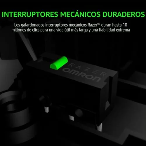 Razer ▫️ DeathAdder Essential - Rato para jogos com sensor ótico, 6400 DPI (5 botões programáveis, interruptores mecânicos, apoios laterais em borracha), Preto 3