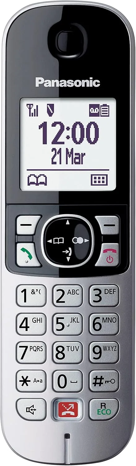 Panasonic ▫️ Telefone sem fios digital KX-TGA685 (bloqueio automático de chamadas, mãos-livres, modo não incomodar, toques diferentes, lista telefónica, monitor de bebé) - Preto
