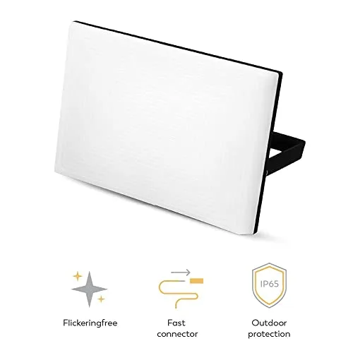 GARZA ▫️ Foco LED Design para iluminação exterior, 50 W, luz fria 6000 K, à prova de água IP65, 4750 lm, branco 3