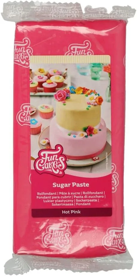 FunCakes ▫️ Sugar Paste - Pasta de Açúcar, Rosa Vivo, 1 kg