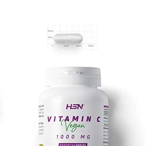 HSN ▫️ Vitamina C 1000 mg | 120 cápsulas vegetais com 1 grama de vitamina C pura (ácido ascórbico) por dose | Fornecimento para 4 meses | Sem OGM, vegan, sem glúten 3