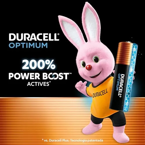Duracell ▫️ Pilhas alcalinas Optimum AA (embalagem de 12) 1,5 V, LR06 2