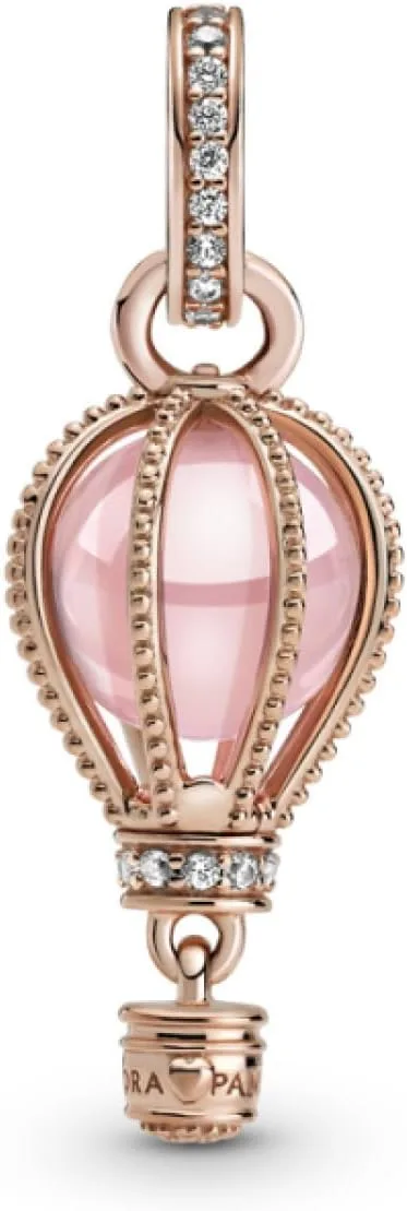 PANDORA ▫️ Charms de viagem banhados a ouro rosa de 14 quilates com uma mistura única de metais