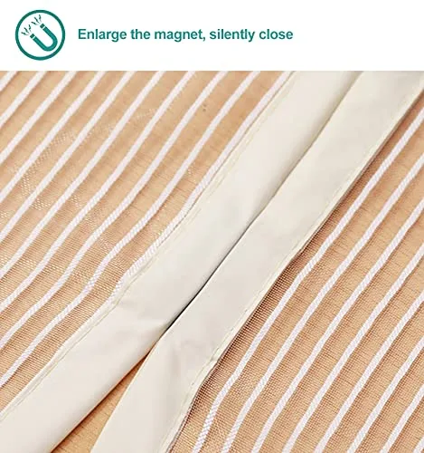 Meet Beauty ▫️ Cortina de rede magnética para portas, versão atualizada 85 x 180 cm, porta de rede magnética, branca, cortinas para portas exteriores, fácil de instalar e protege dos mosquitos 5